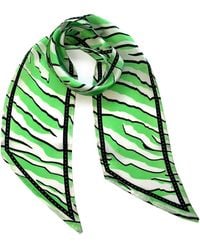 INGMARSON - Wild Tiger Silk Neck Scarf Mint - Lyst