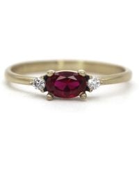 VicStoneNYC Fine Jewelry - Natural Oval Ruby And Diamond Ring - Lyst