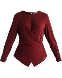 Paisie - Side Button Jersey Wrap Top - Lyst