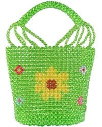 Tillie Beads - Daisy Beaded Bucket Bag - Lyst