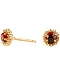 Lee Renee - Dahlia Bud Garnet Earrings – - Lyst