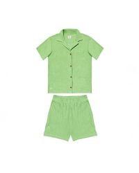 One of us - Terry Looks Chic Shirt & Shorts Towelling Co-Ord Set - Lyst