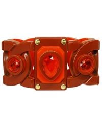 Gissa Bicalho - Handmade Acrylic Bracelet Links And Stones Cinnamon - Lyst