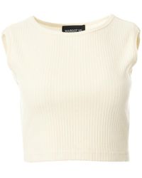 MARGOT VII - V Nude Top - Lyst
