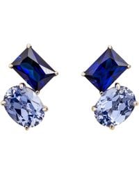 Juvetti - Buchon Earrings Set With Sapphire - Lyst