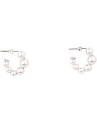 Oana Savu - Sterling And Pearls Hoop Earrings - Lyst