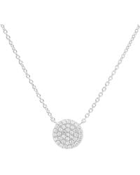 KAMARIA - Pave Disk Necklace - Lyst