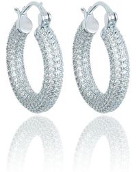 SHYMI - Thick Pave Hoops - Lyst