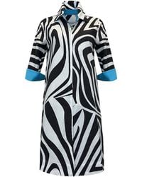 Perlavera - Clara Giant Zebra Knee-Length Missy Fit A Line Dress - Lyst