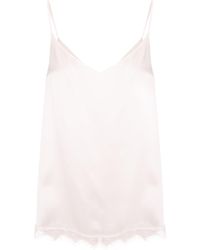 IZABELA MANDOIU - Neutrals Ivory Silk Top With Adjustable Straps - Lyst