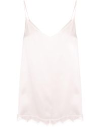 IZABELA MANDOIU - Neutrals Ivory Silk Top With Adjustable Straps - Lyst