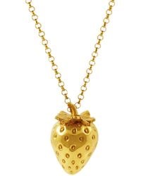 Lee Renee - Strawberry Necklace - Lyst