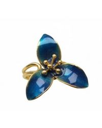 Silver & Elegant Co. - Blossom Enamel Adjustable Ring - Lyst