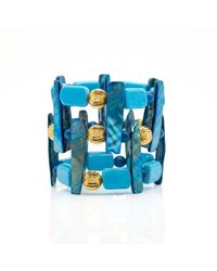 Jaredjamin - Nerida Shell & Chalk Statement Cuff Bracelet - Lyst