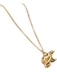 Posh Totty Designs - Yellow Gold Plated Mama Bear & Baby Charm Necklace - Lyst