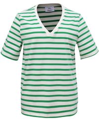 Smart and Joy - V Neck Stripes Cotton T-Shirt - Lyst