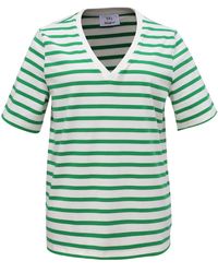 Smart and Joy - V Neck Stripes Cotton T-shirt - Lyst