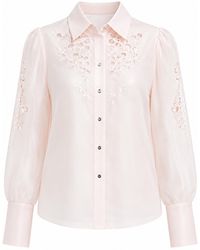 Smart and Joy - Embroidered Organza Blouse - Lyst