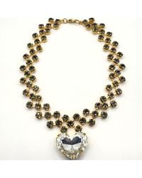 Achala Handcrafted - Grande Cuore Crystal Beaded Necklace - Lyst