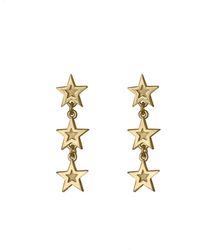 Edge Only - Megastar 3 Star Drop Earrings 18Ct Vermeil - Lyst