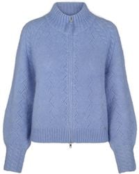 tirillm - Mathea Lace Knitted Mohair Cardigan With Zipper - Lyst