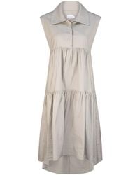Dref - Neutrals Campari Linen Dress - Lyst