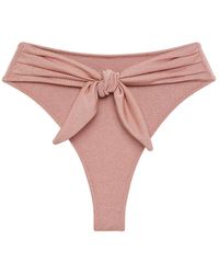 Montce - Prima Pink Sparkle Paula Tie-up Bikini Bottom - Lyst