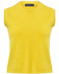 Helen Mcalinden - Marlena Ochre Cashmere Vest - Lyst