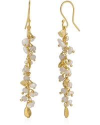 Spero London - Multiple Baroque Pearl Drop Sterling Earring - Lyst
