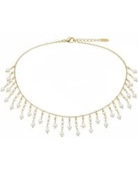 Angel Barocco - Natural Freshwater Pearl Tassel Choker Chain - Lyst