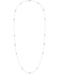 LMJ Avani Open Raindrop Layered Diamond Necklace In 14k White Gold - Multicolor
