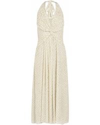 Rose & Nancy - Neutrals Sophi Polka Dot Print Halter Neck Maxi Dress - Lyst