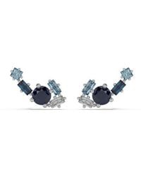 Onia - Sapphire, Aquamarine & Diamond Cluster Quinta-Studs - Lyst