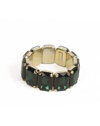 Addicted - Ester Plated Bracalet With Crystal Emerald - Lyst