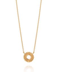 Nellou Jewellery - Beaded Halo Necklace Plated Sterling - Lyst