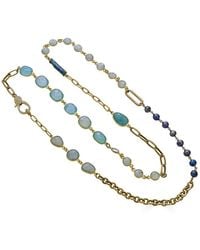 Loni Paul Jewelry - Moonstone, Kyanite, Aquamarine & Pearl Necklace - Lyst