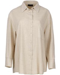 Conquista - Neutrals Sand Pocket Detail Shirt - Lyst