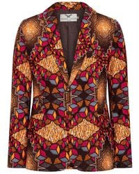 Ohema Ohene - Joshua African Print Cotton Blazer – Cubic Print - Lyst