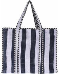 Conscious Yoga Collective - The Striped Velvet Tote - Lyst