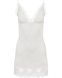 Oh!Zuza - Lace Back Viscose Chemise Nightdress - Lyst