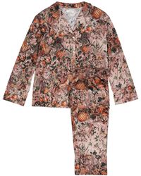 Fable England - Fable Nocturnal Garden Pyjamas Pink Lady - Lyst
