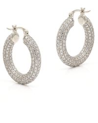 Jaredjamin - Aria Pavé Chubby Hoop Earrings - Lyst