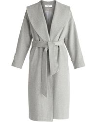 Paisie - Belted Wool Coat In Light - Lyst