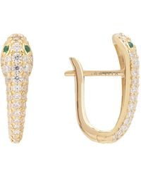 LÁTELITA London - Snake Huggie Hoops Gold - Lyst