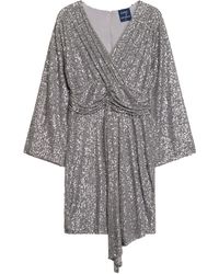 Tantra Spain Sl - Sequin Dress With Draped Waist And V-Neckline - Lyst