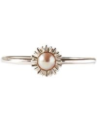 Lee Renee - Dahlia Bud Freshwater Pearl Ring – Silver - Lyst