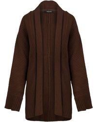 Conquista - Hip Length Open Front Batwing Knit Cardigan - Lyst