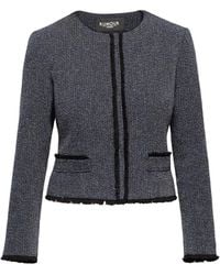 Rumour London - Eleanor & Cream Tweed Jacket With Fringing Detail - Lyst