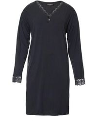 Pretty You London - Bamboo Viscose Lace-Trim Nightdress - Lyst