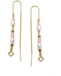 With Love Darling - Community Beaded Chain Earring - Lyst